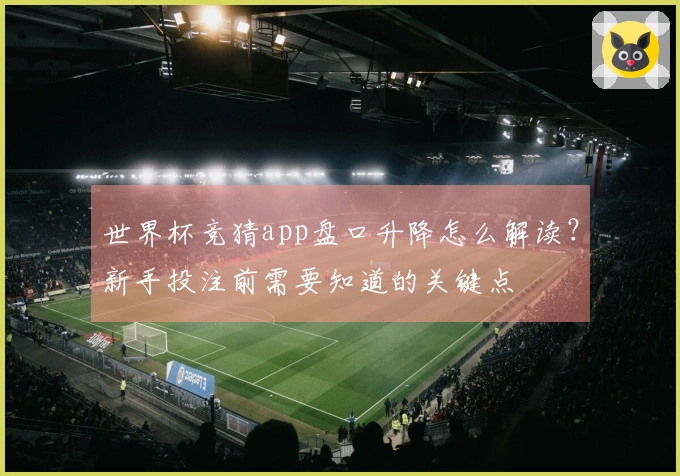 世界杯竞猜app盘口升降怎么解读？新手投注前需要知道的关键点